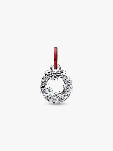 Charm Pendente Doppio Ghirlanda di Natale