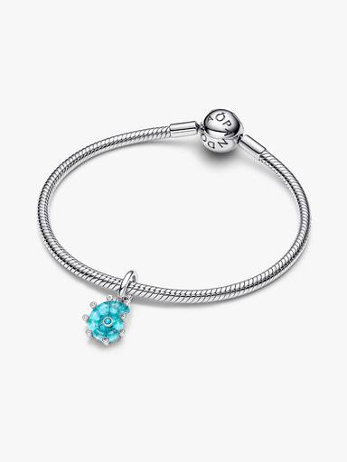 Charm Pendente Conchiglia Vetro di Murano Turchese