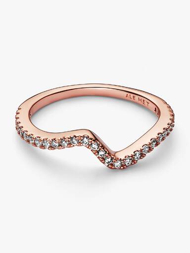 Anello Onda Pietre Luminose