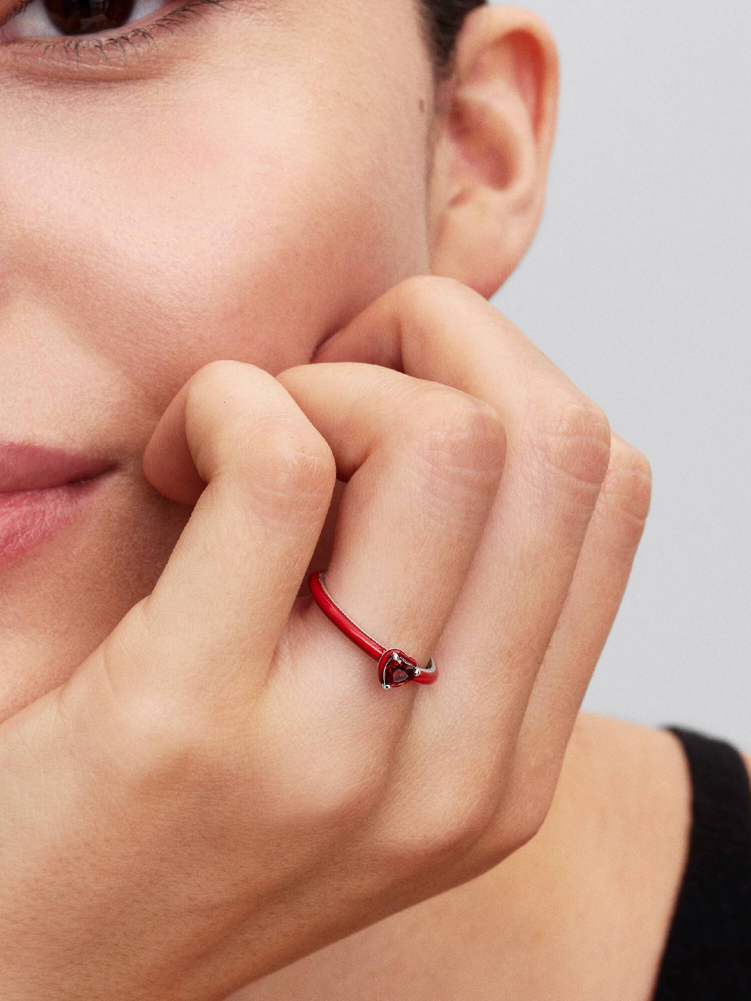 Anello Rosso Chakra Heart Pandora ME 