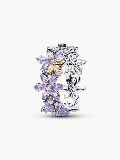 Bridgerton, Anello Herbarium Fiori Viola e Ape