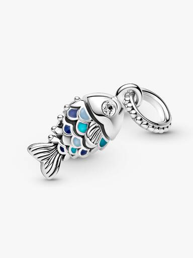 Charm pendente Pesce blu