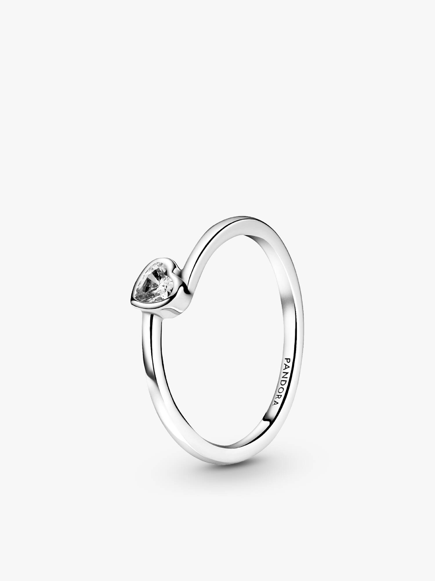 Anello Cuore Inclinato