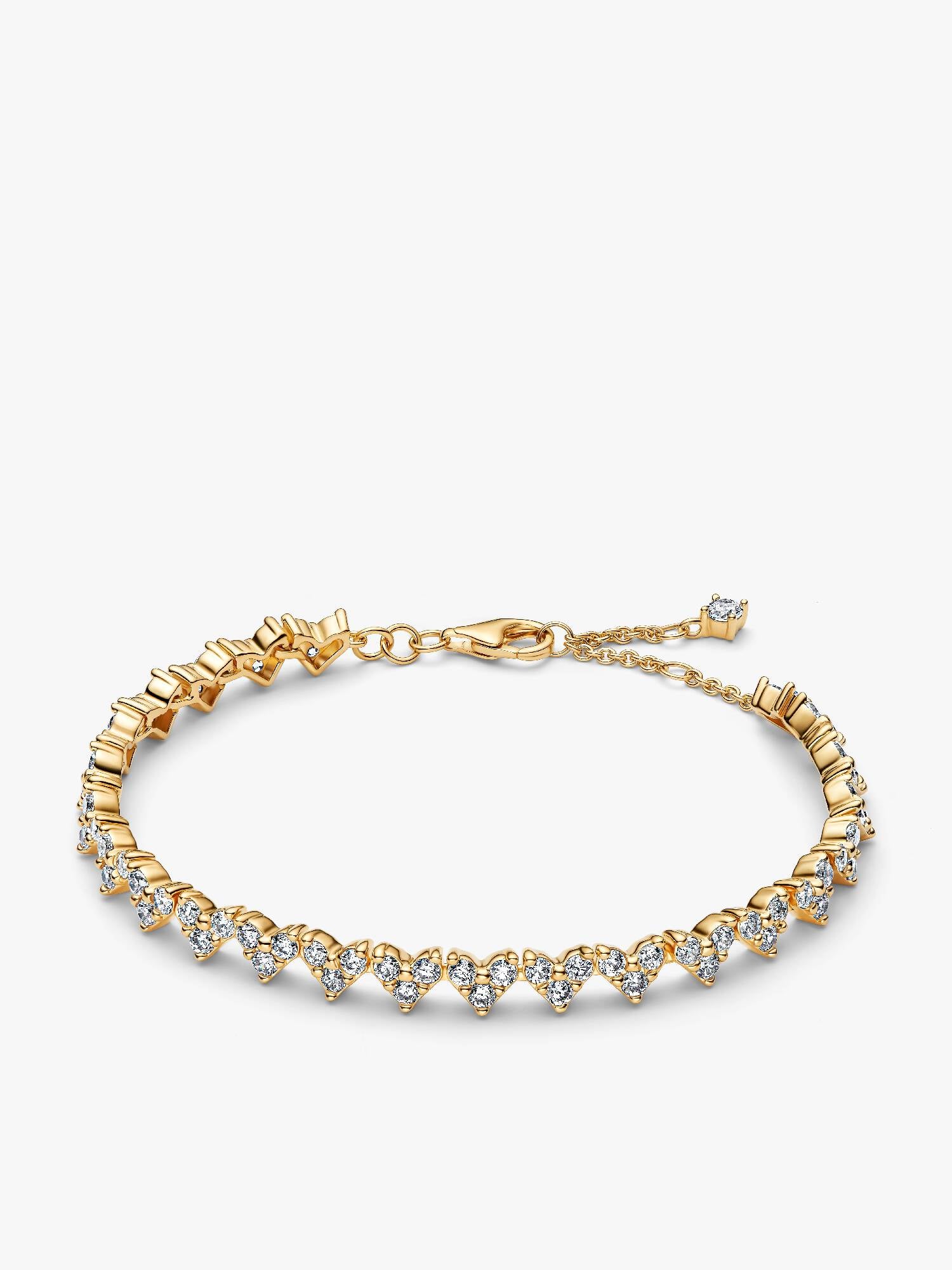 Bracciale Cuori con Tre Pietre