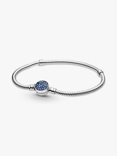 Bracciale Moments con Chiusura Pietre Blu
