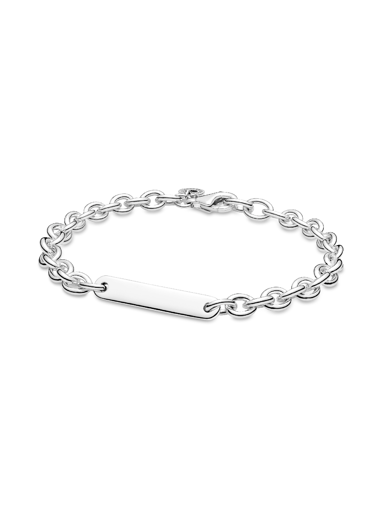 NKlaus Bracciale Uomo E Donna In Argento 925 Catena Figaro Ancora Rotonda - 19cm, Larghezza 7,4mm