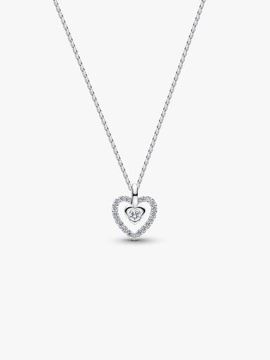 Collana Talisman Cuore con diamante creato in laboratorio