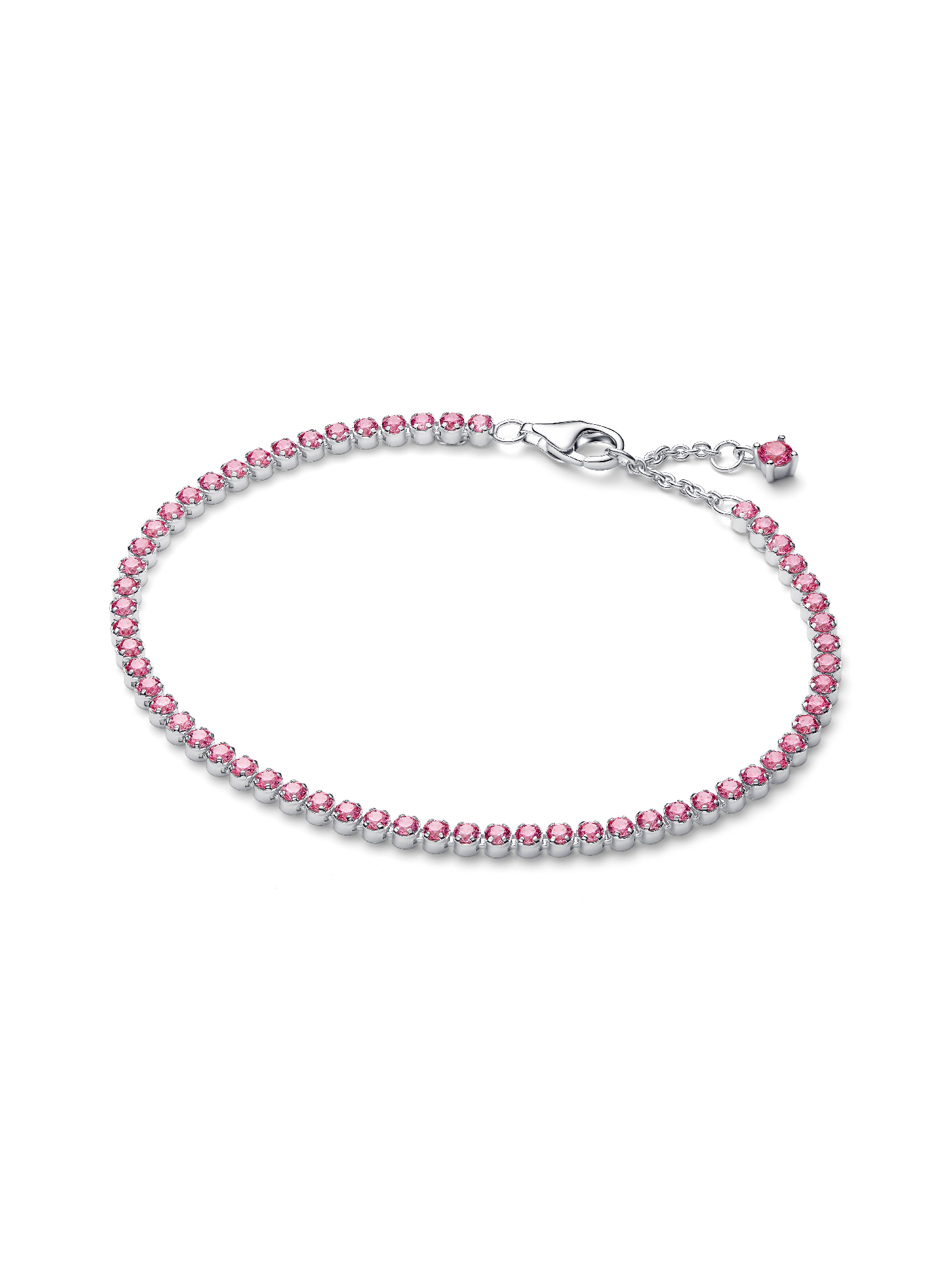 Bracciale Tennis con Pietre Rosa Piccole