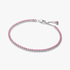 Bracciale Tennis con Pietre Rosa Piccole Bracciale Tennis con Pietre Rosa Piccole