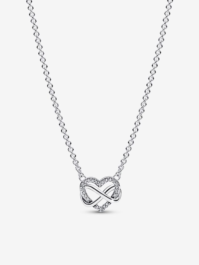 Collana In Argento Sterling Con Pendente A Forma Di Cuore In Pietra CZ Collana In Argento Sterling Con Pendente A Forma Di Cuore In Pietra CZ