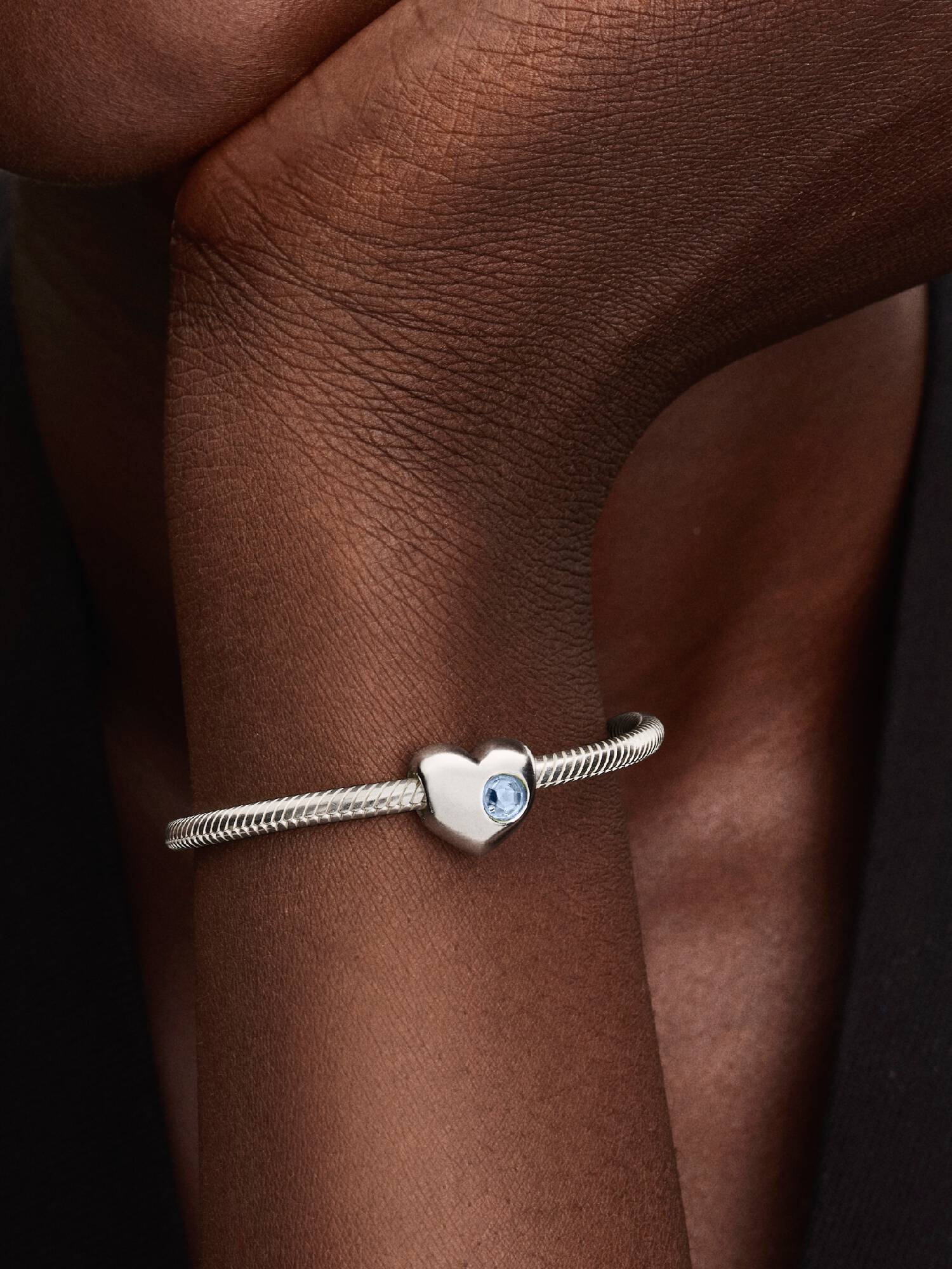 Cuore con Pietra Azzurra Marzo da incidere 