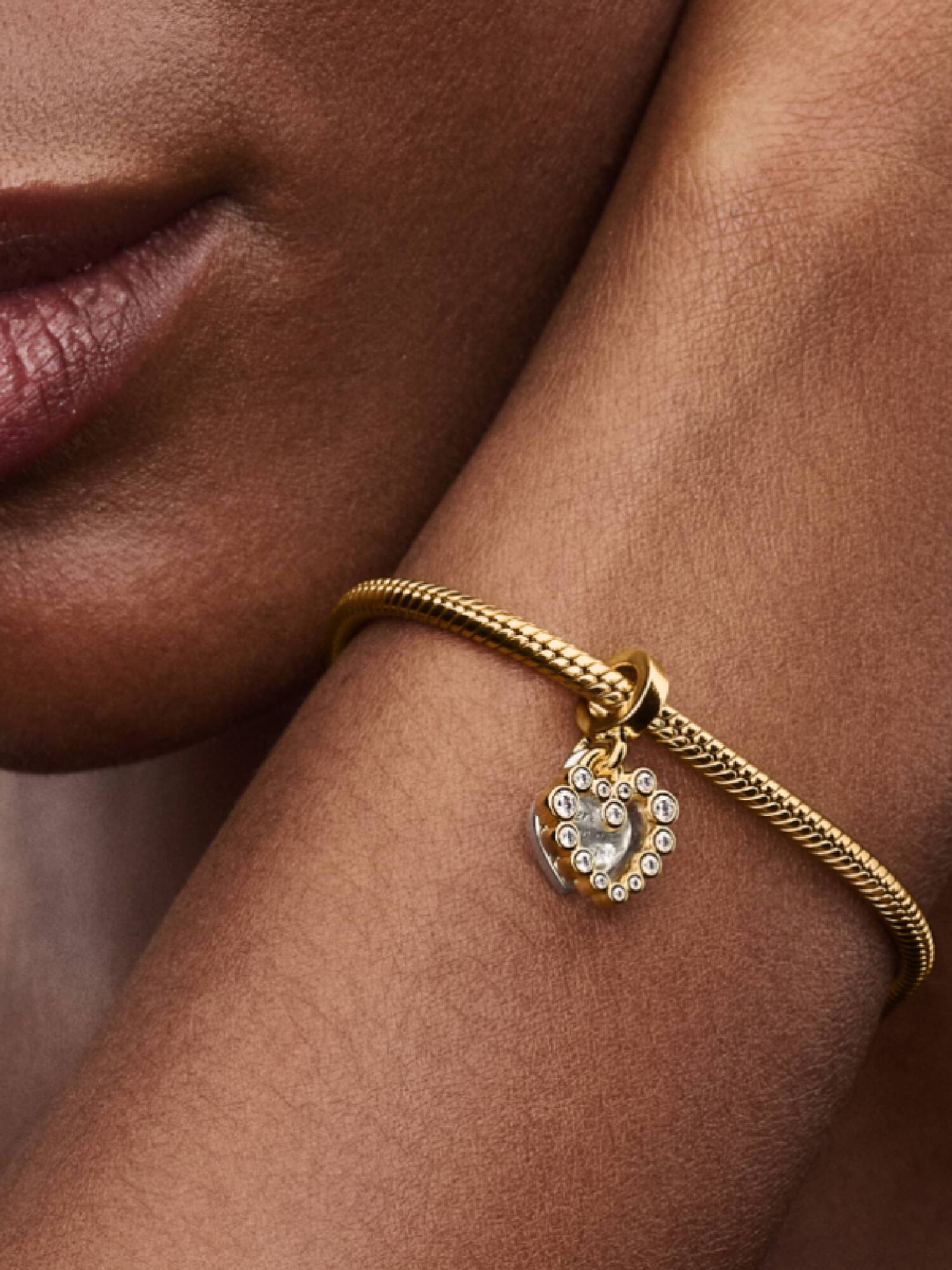 Charm Pendente Doppio Cuore Nessuna come Te