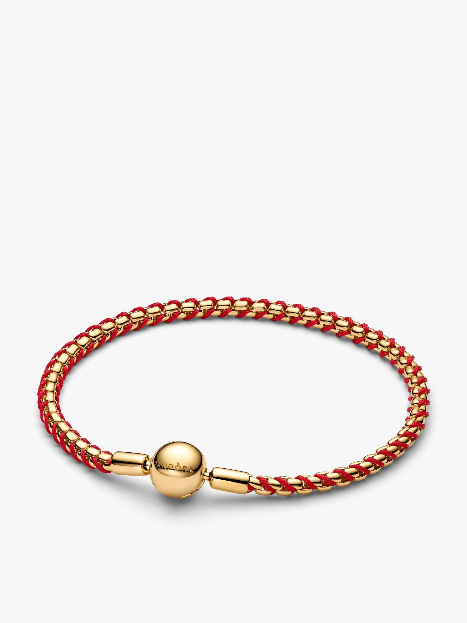 Bracciale Intreccio Tessuto Rosso