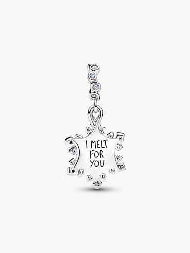 Charm Pendente Doppio Fiocco di Neve e Stella