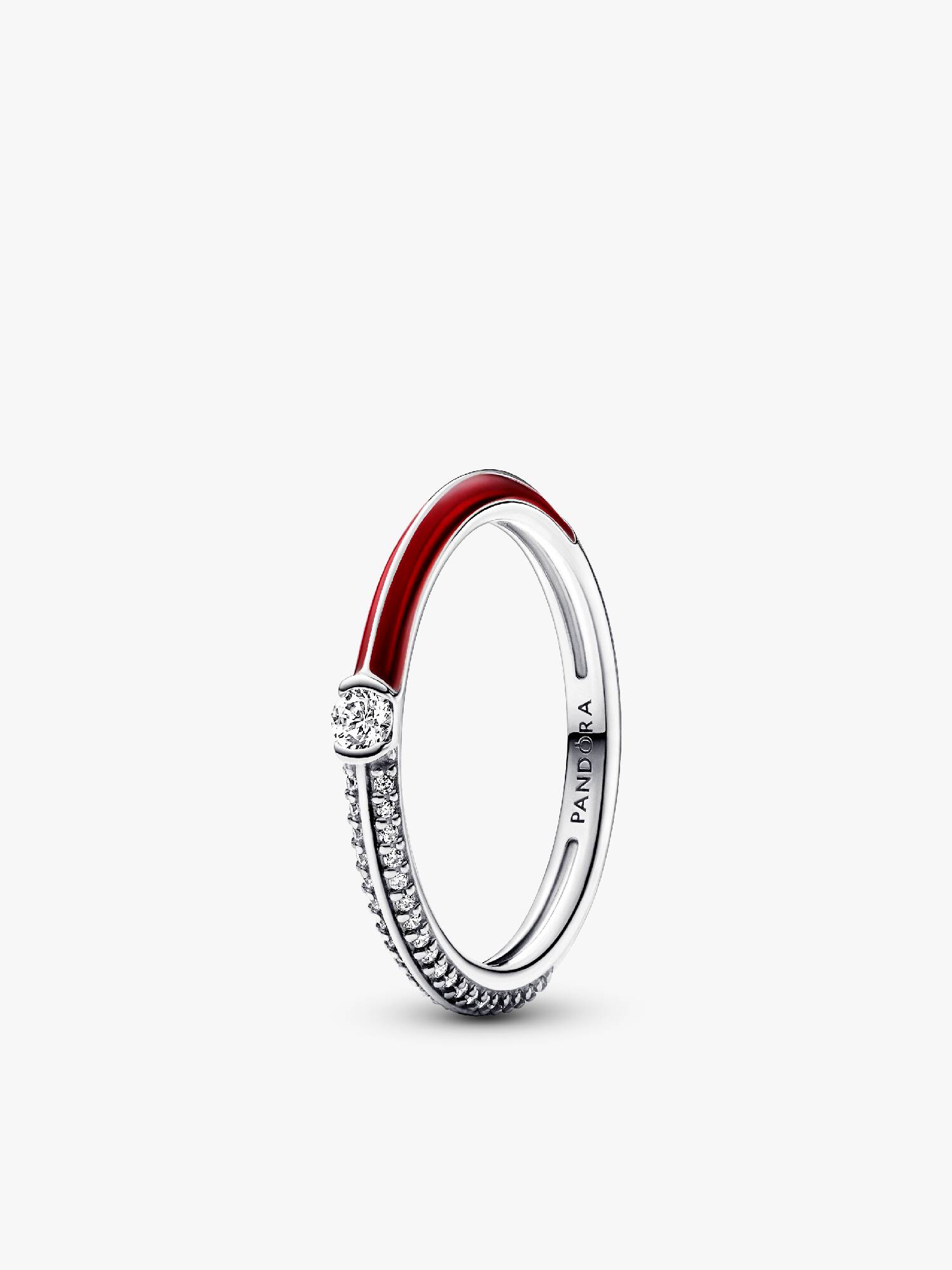 Anello Pietre Luminose & Smalto Rosso Pandora ME