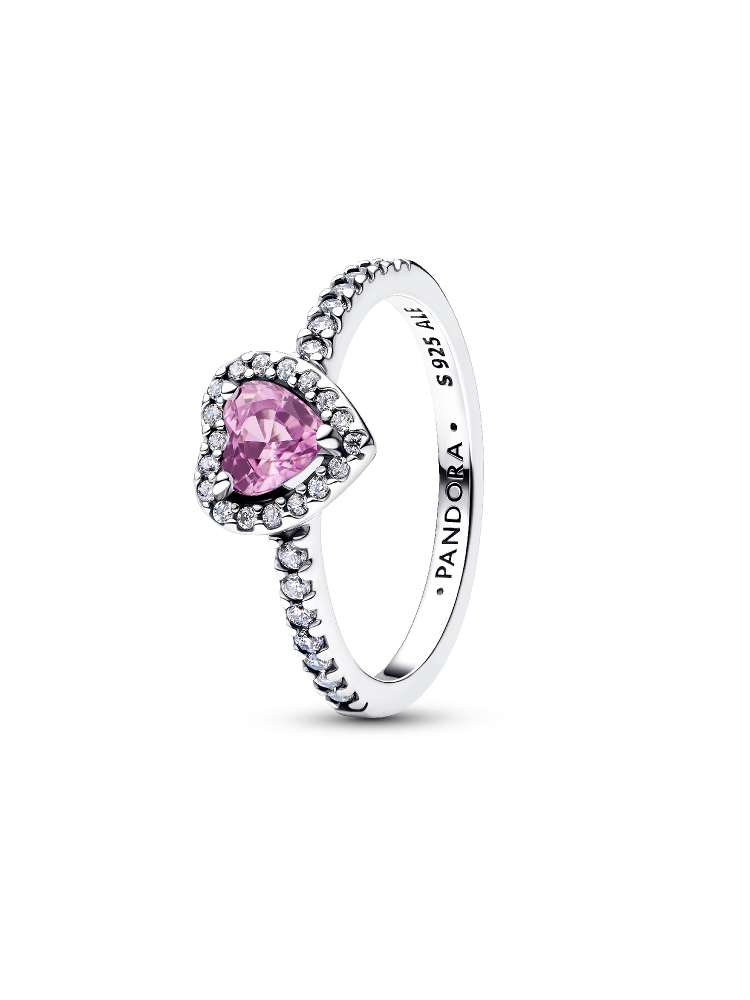 Anello Cuore in Rilievo Viola
