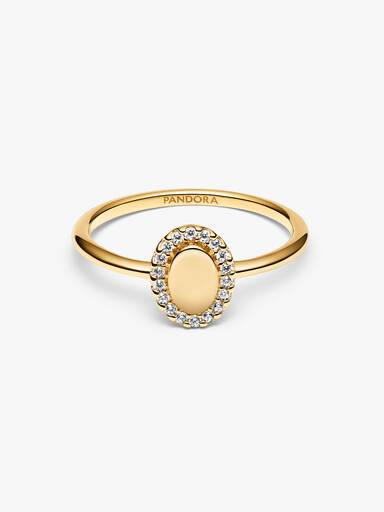 Anello Ovale e Pavè da incidere