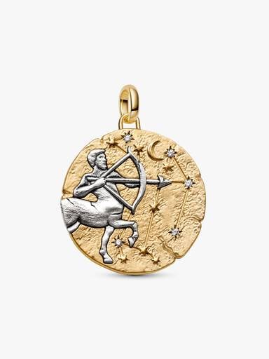 Charm Medallion XL Sagittario "Vivere Est Audere"