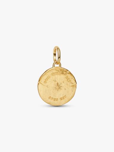 Charm Medallion Rondine "Dum Vita Est Spes Est"