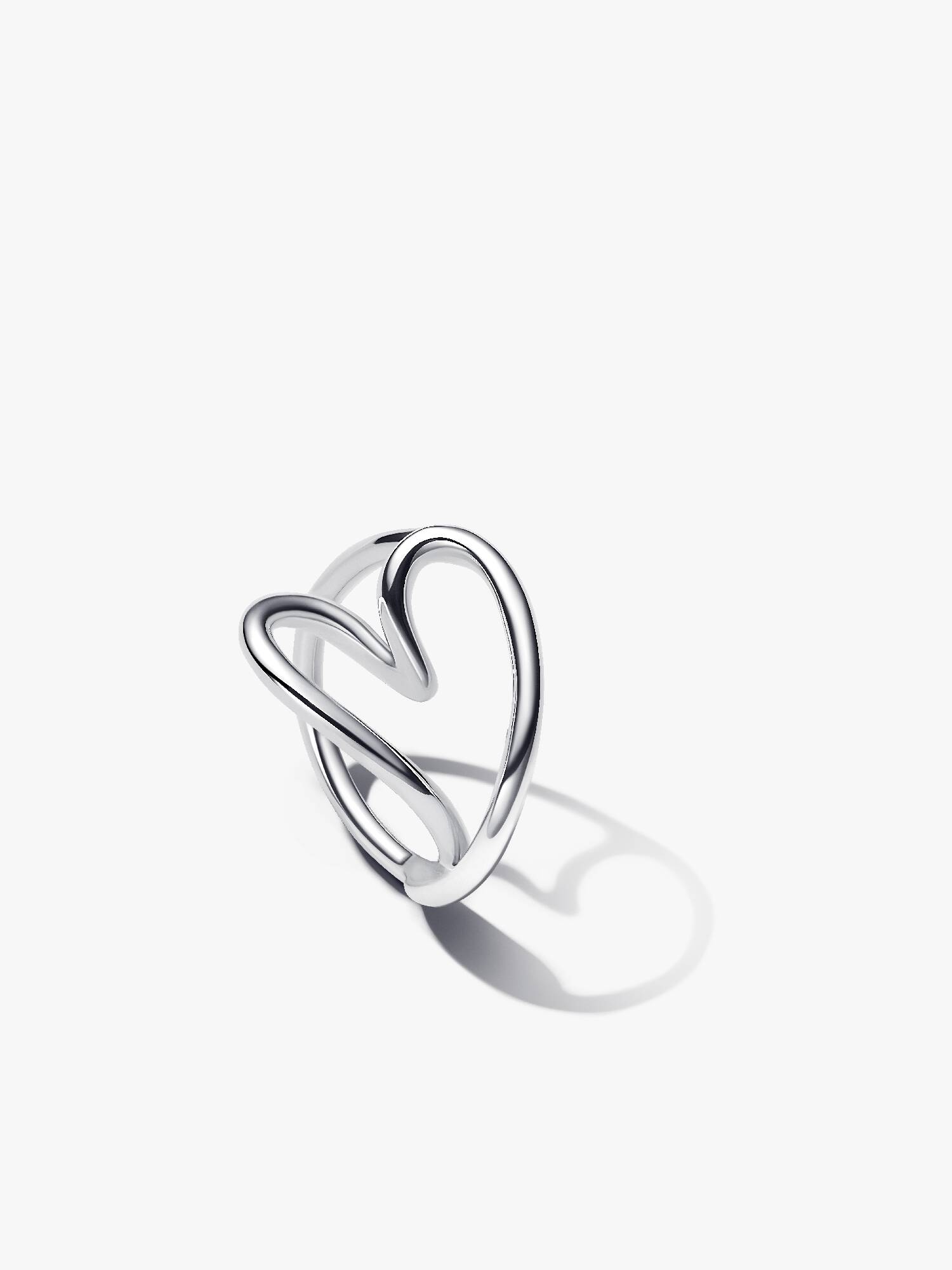 Anello Cuore Linea Sinuosa