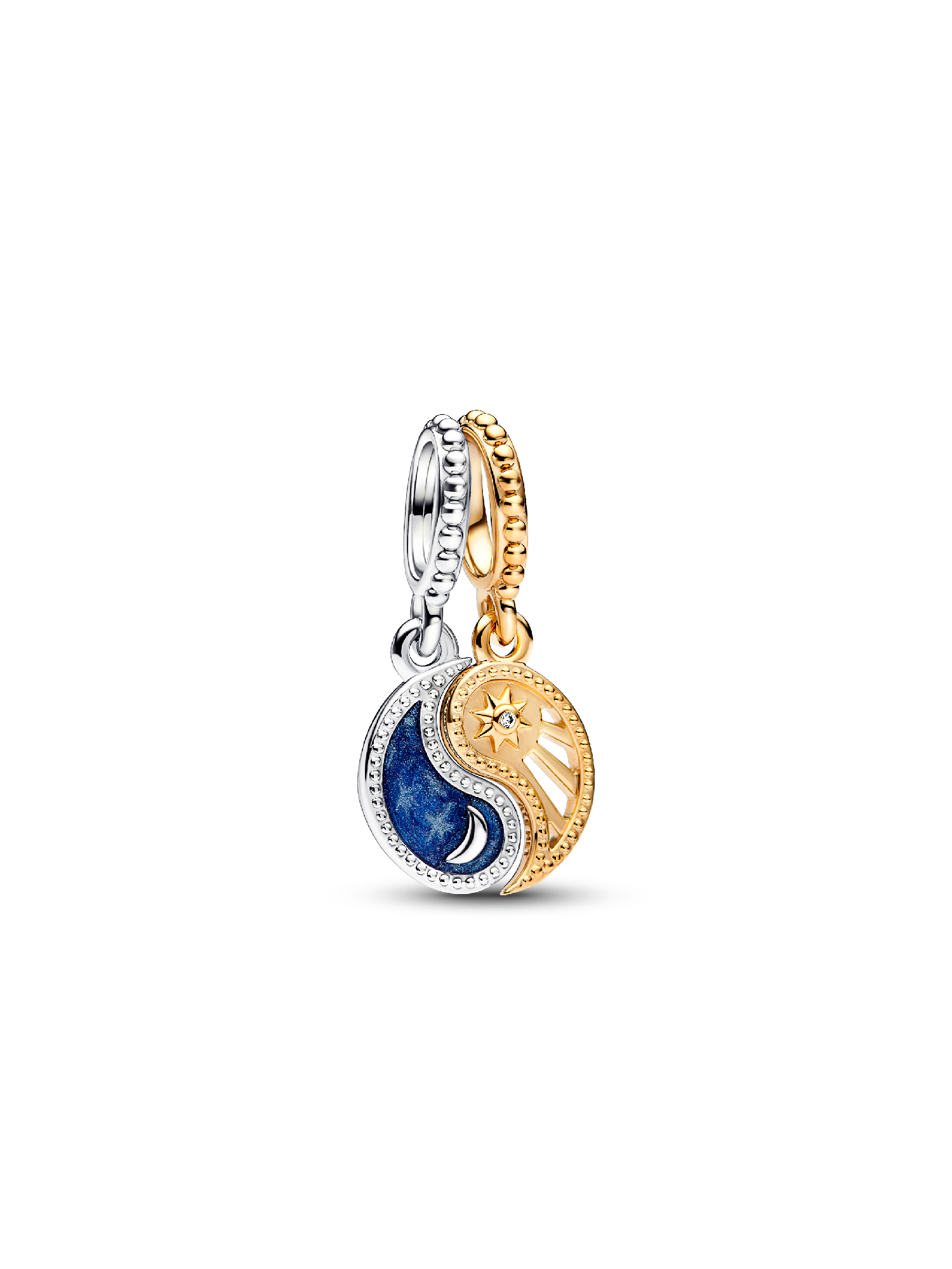 Ciondolo sole luna in argento, catena sole luna, argento Ciondolo sole luna in argento, catena sole luna, argento