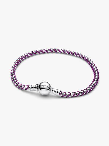 Bracciale Intreccio Tessuto Viola
