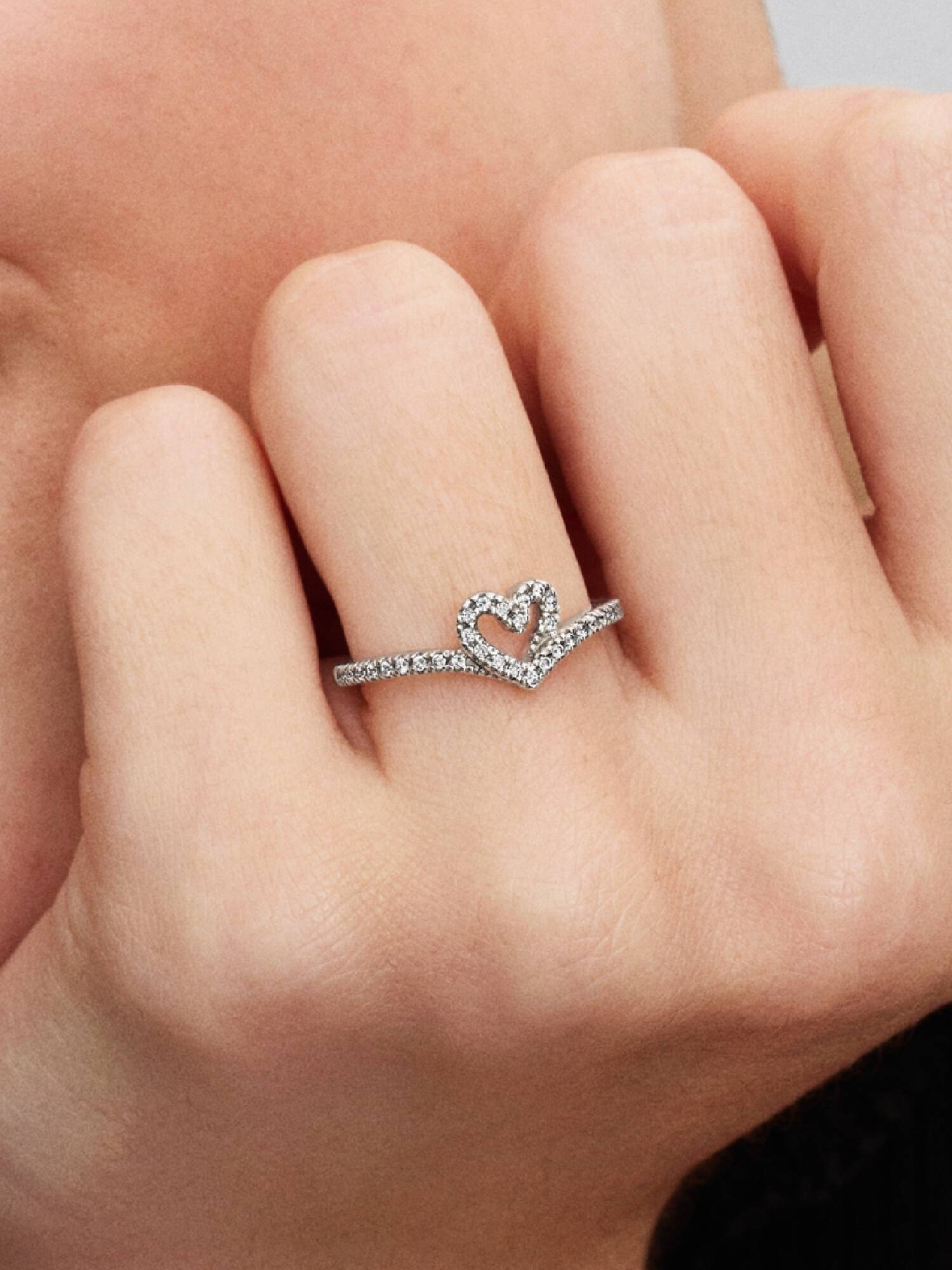 Anello Cuore Desiderio Scintillante