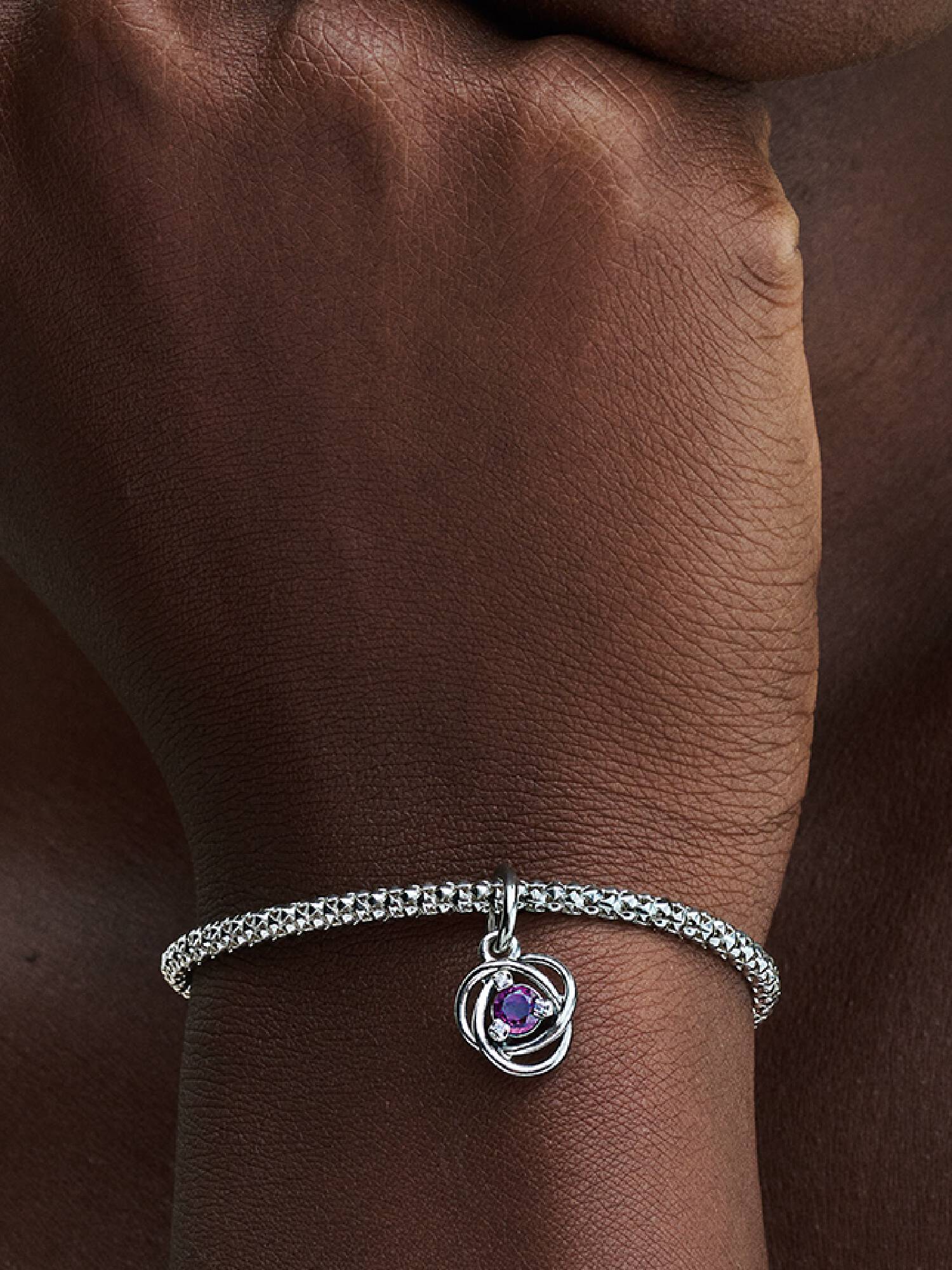 Pendente Cerchio Eterno Viola Febbraio