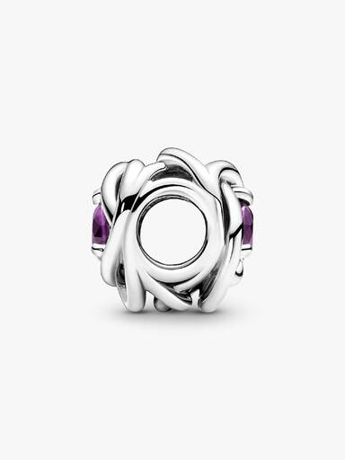 Charm Cerchio Eterno Viola Febbraio
