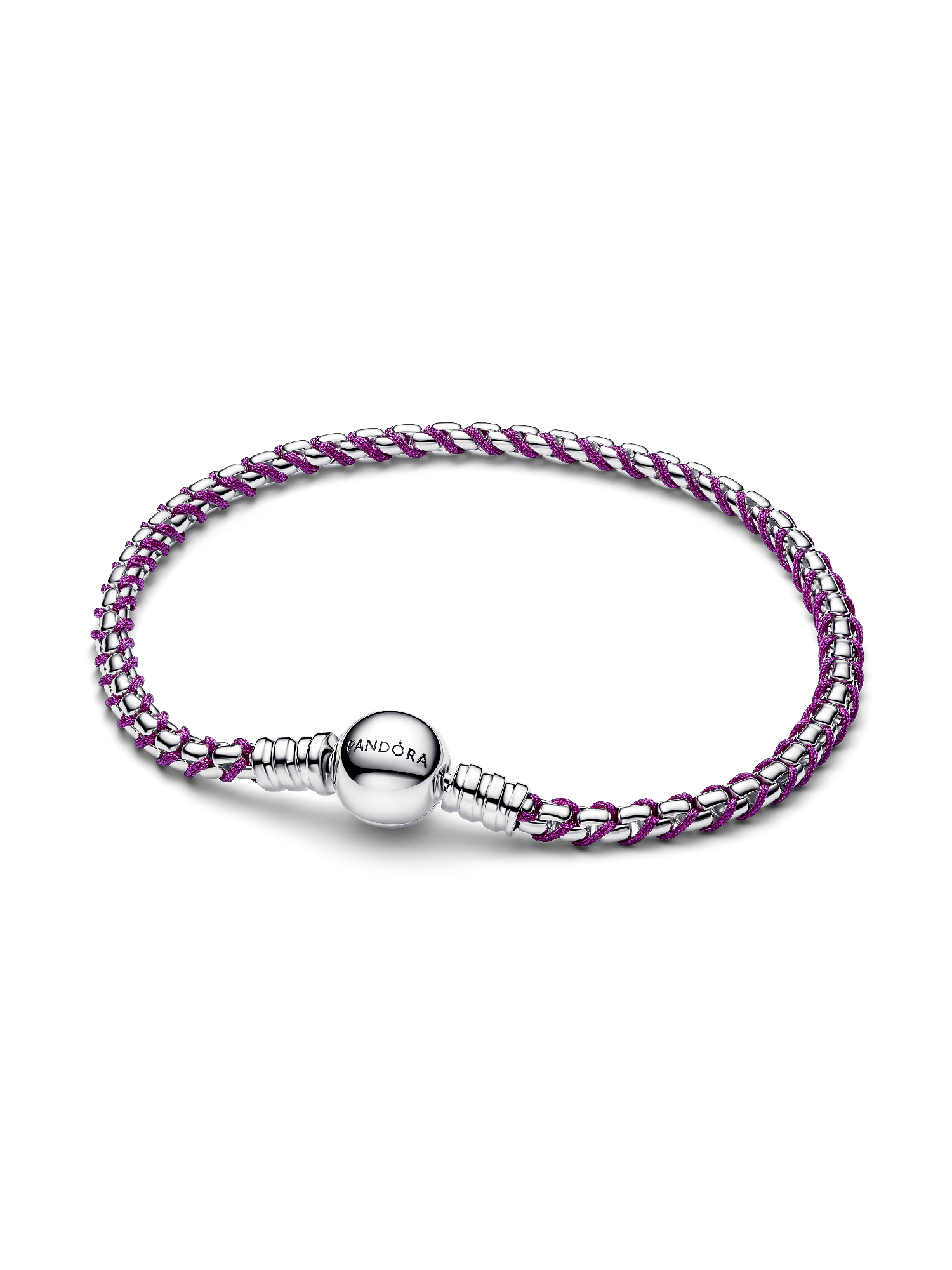 Bracciale Intreccio Tessuto Viola 