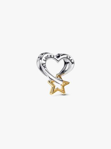 Charm Openwork Cuore e Stella "My Lucky Star"