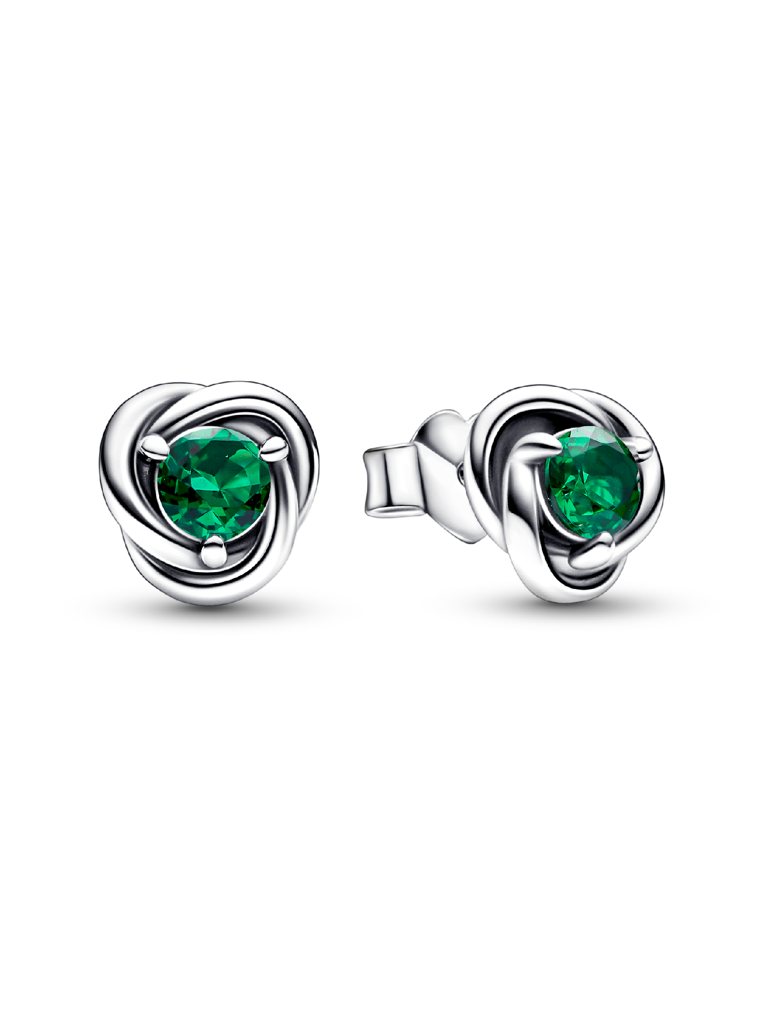 Orecchini A Bottone In Argento 925 Con Esagono Verde - Gioielli Donna Eleganti, Design Geometrico, Regalo Perfetto