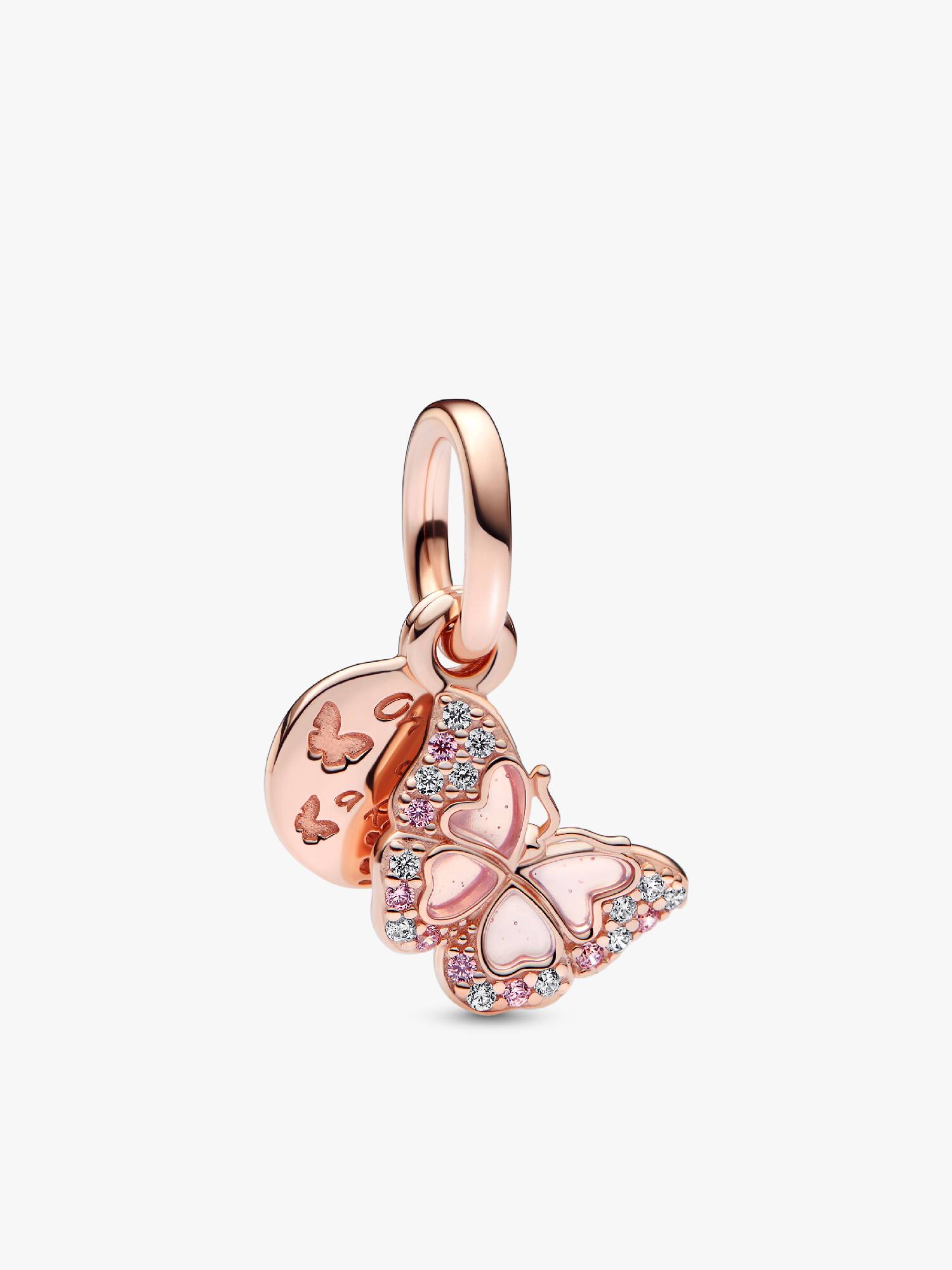 Charm Pendente Farfalla Rosa