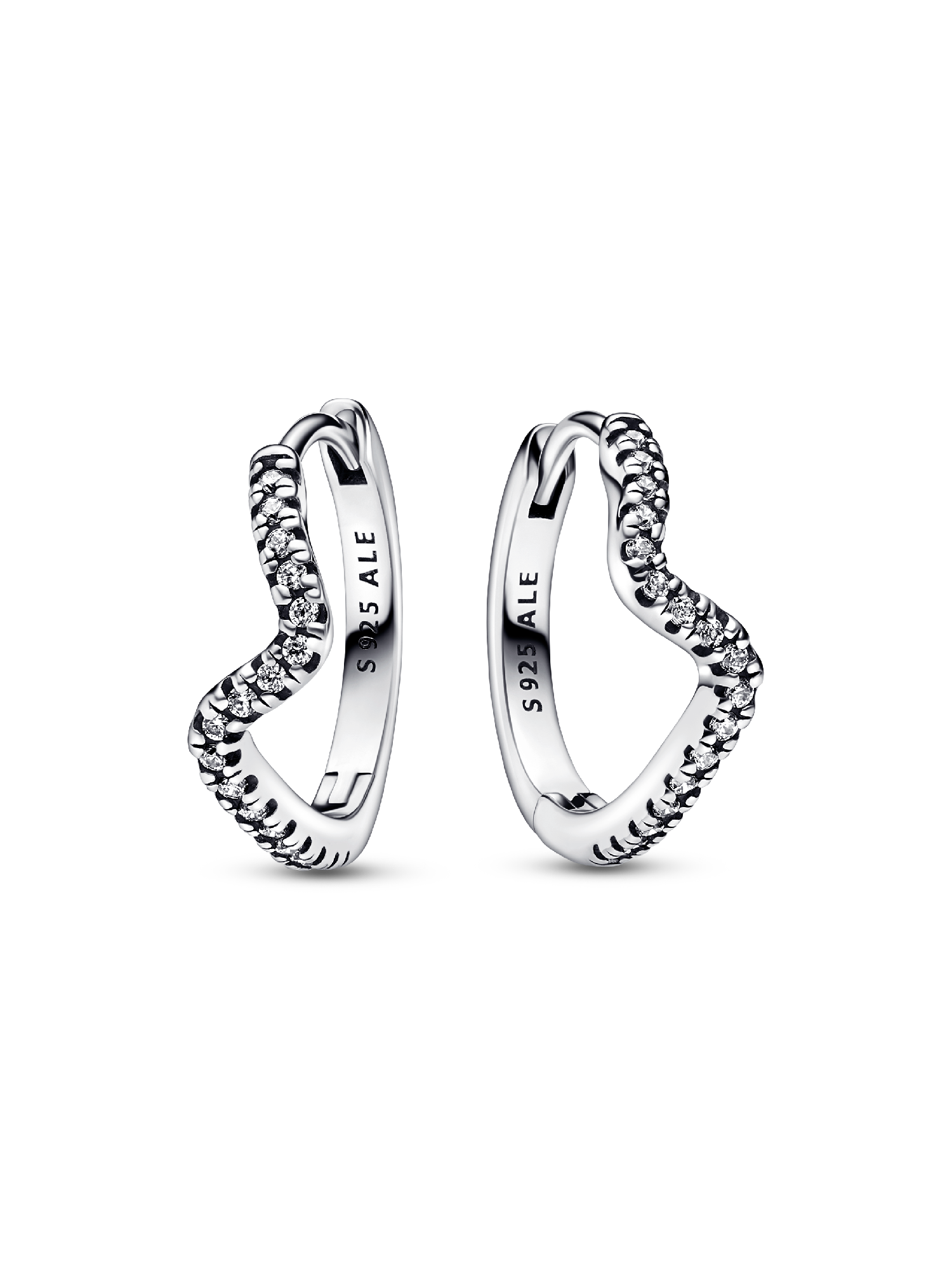 SilberDream Orecchini A Tre Cerchi In Argento 925 Con Cristalli Preciosa Cechi Neri E Bianchi - Gioielli Fatti A Mano