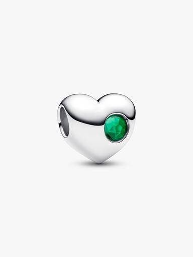 Charm Birthstone in argento Sterling 925 con ciondolo a Charm Birthstone in argento Sterling 925 con ciondolo a