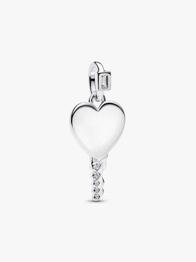 Charm Pendente Chiave a Cuore da incidere