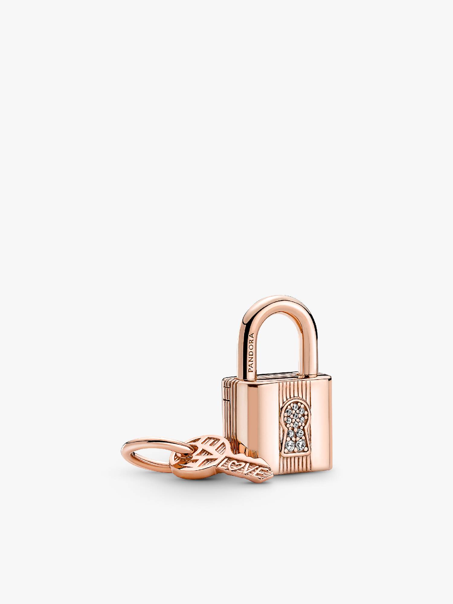 Charm Pendente Lucchetto e Chiave dell'Amore da incidere