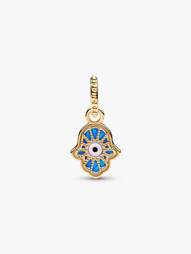 Charm Pendente Mano di Fatima Opale Blu