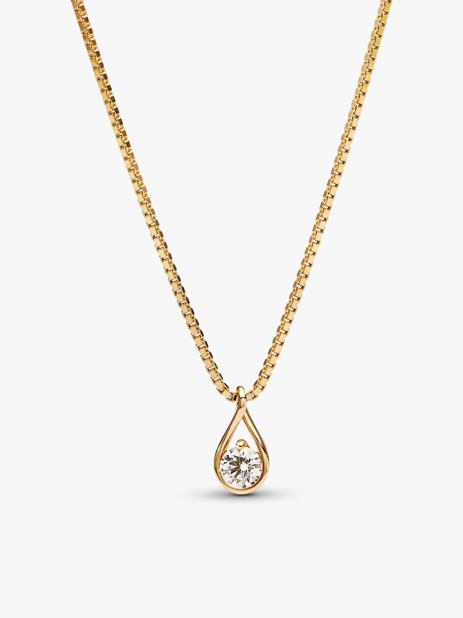 Collana Infinite in oro 14k con diamante creato in laboratorio