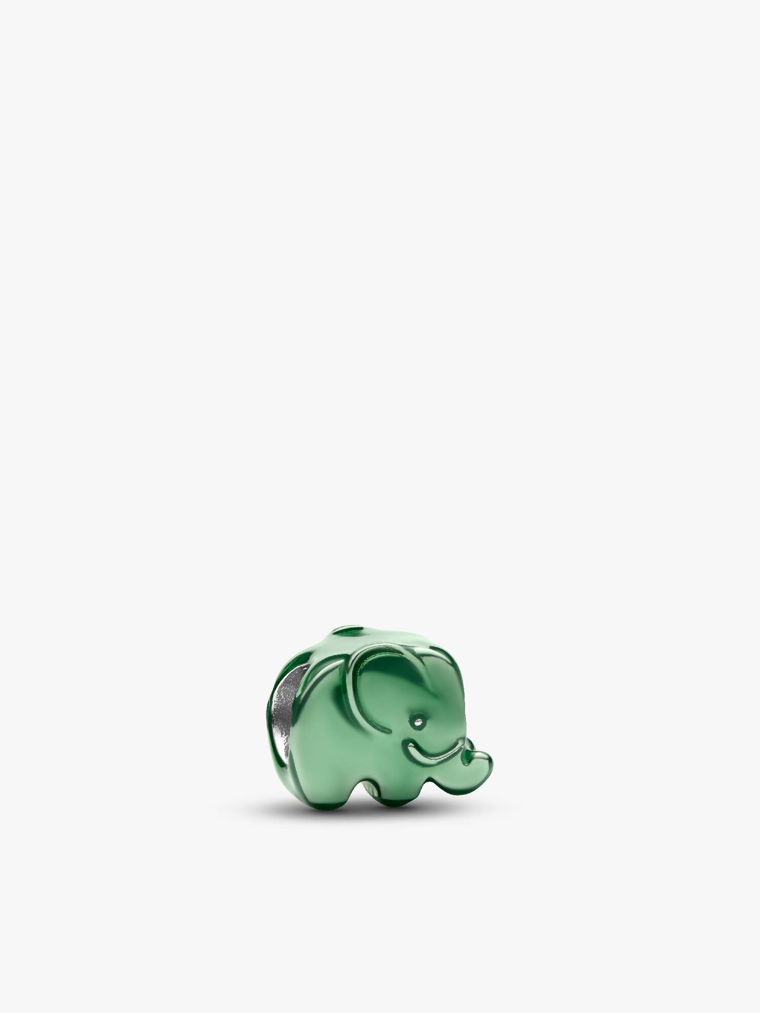 Mini Charm Elefante effetto metallico verde