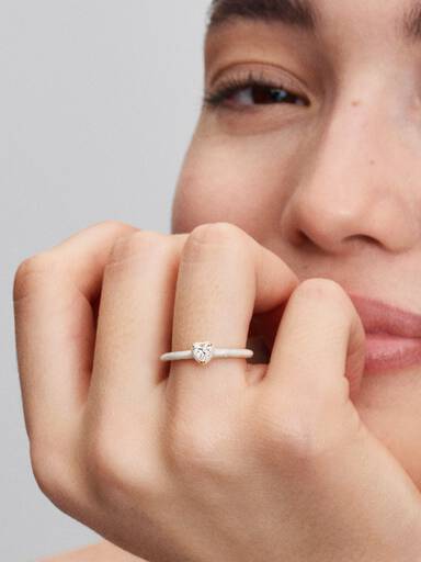 Anello White Chakra Heart Pandora ME