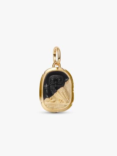 Charm Medallion Gufo "Lux Et Sapientia"