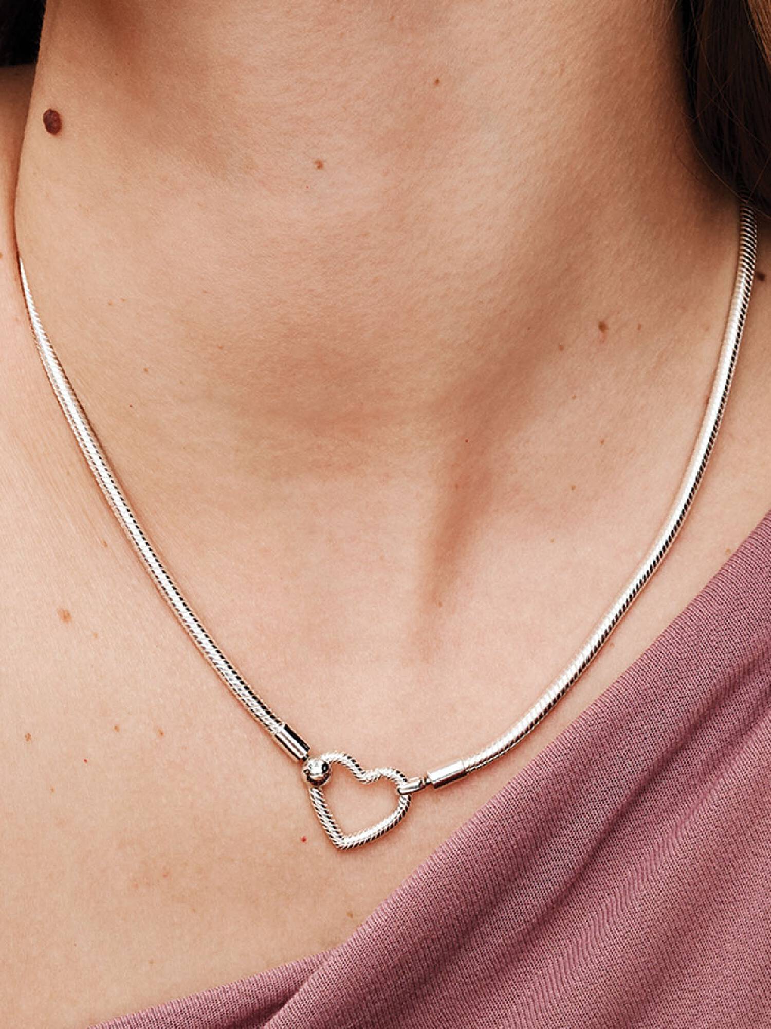 Collana Maglia Snake Chiusura a Cuore