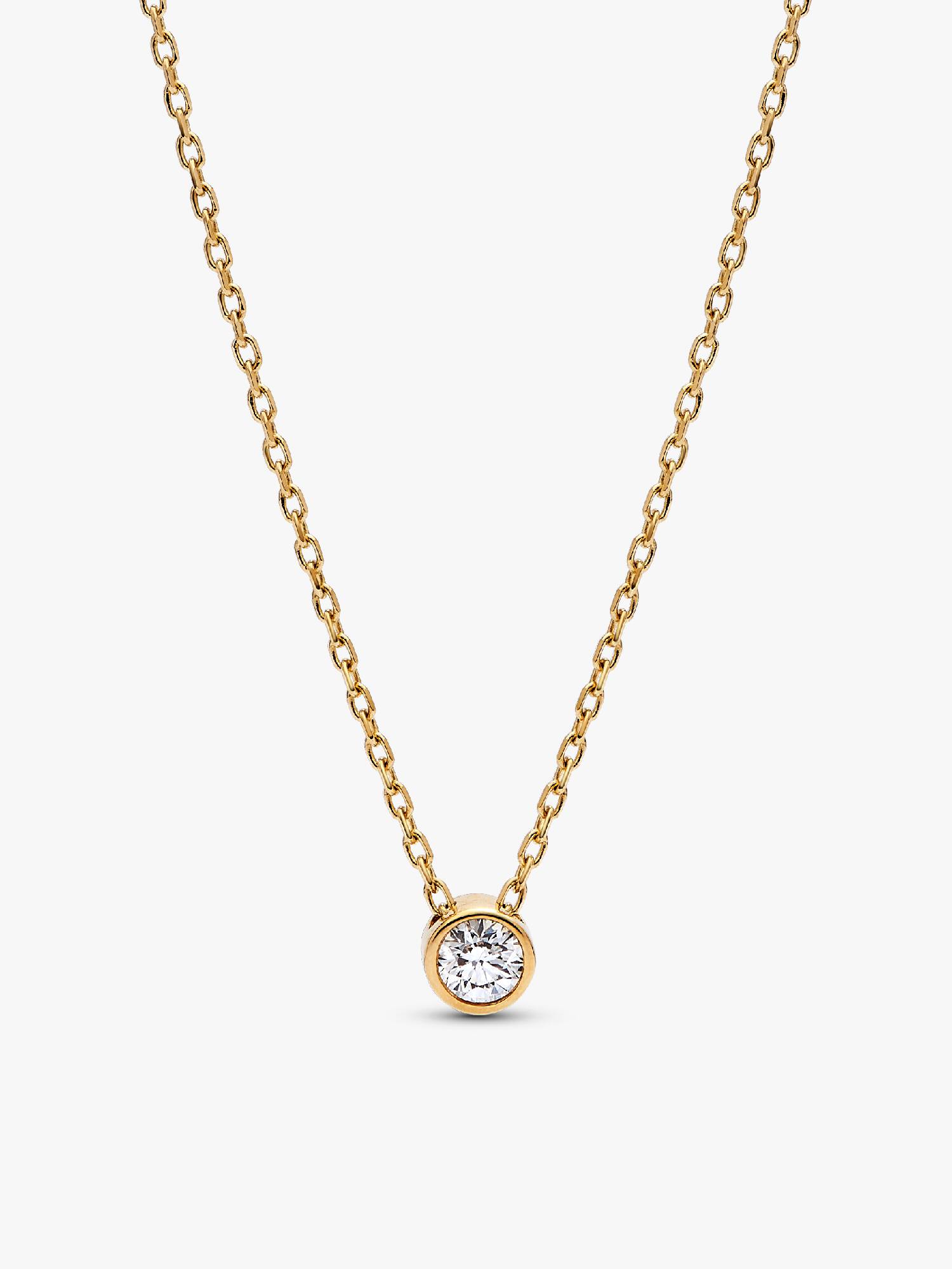 Collana Era Bezel in oro 14k con diamante creato in laboratorio