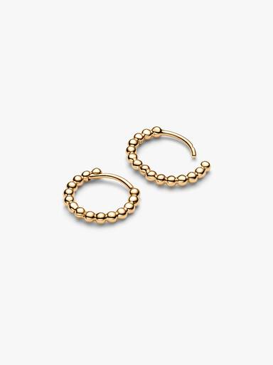 Orecchini Cerchi Era in oro 14k Catenina Sfere
