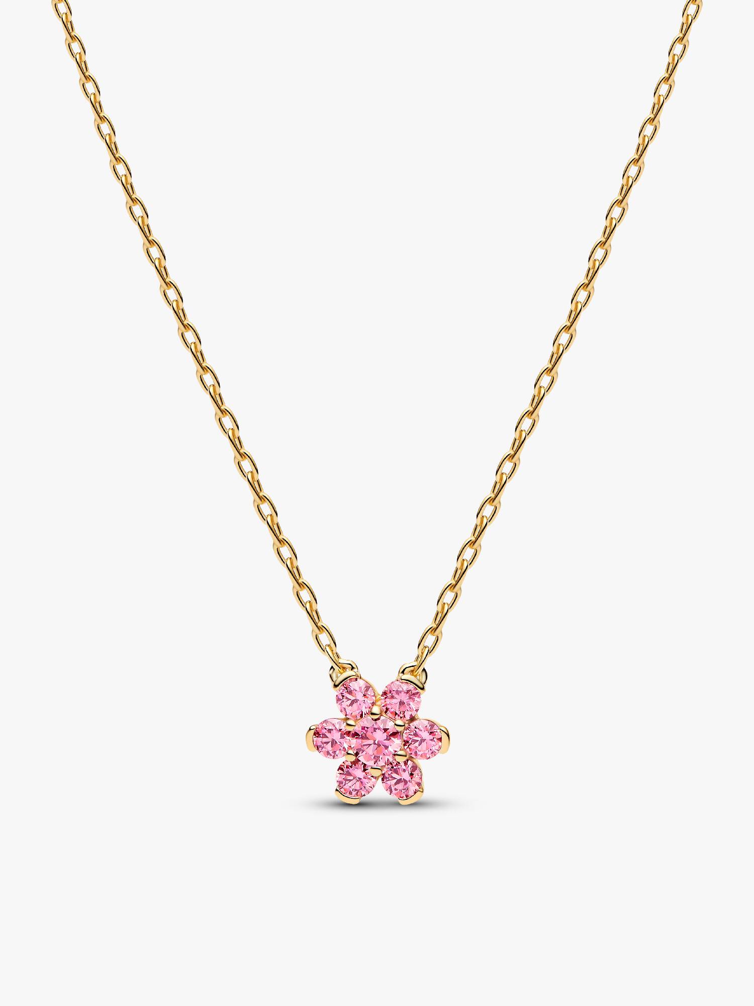 Collana Fiore Luminoso Rosa