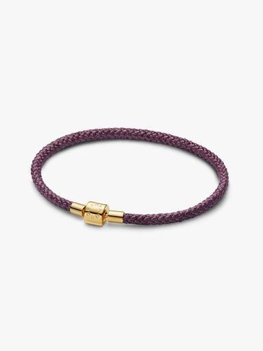 Bracciale in Corda Viola con Chiusura a Barile