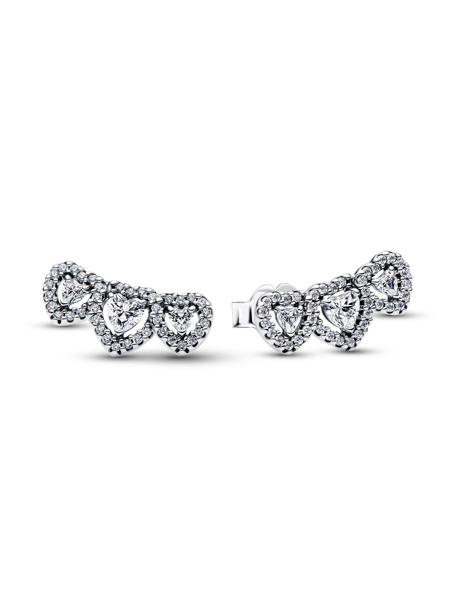 SilberDream Orecchini A 3 Catene Con Cuori E Sfere – Argento 925, Lunghezza 4,8 Cm, Fatti A Mano In Germania, Gioielli Eleganti Per Donna