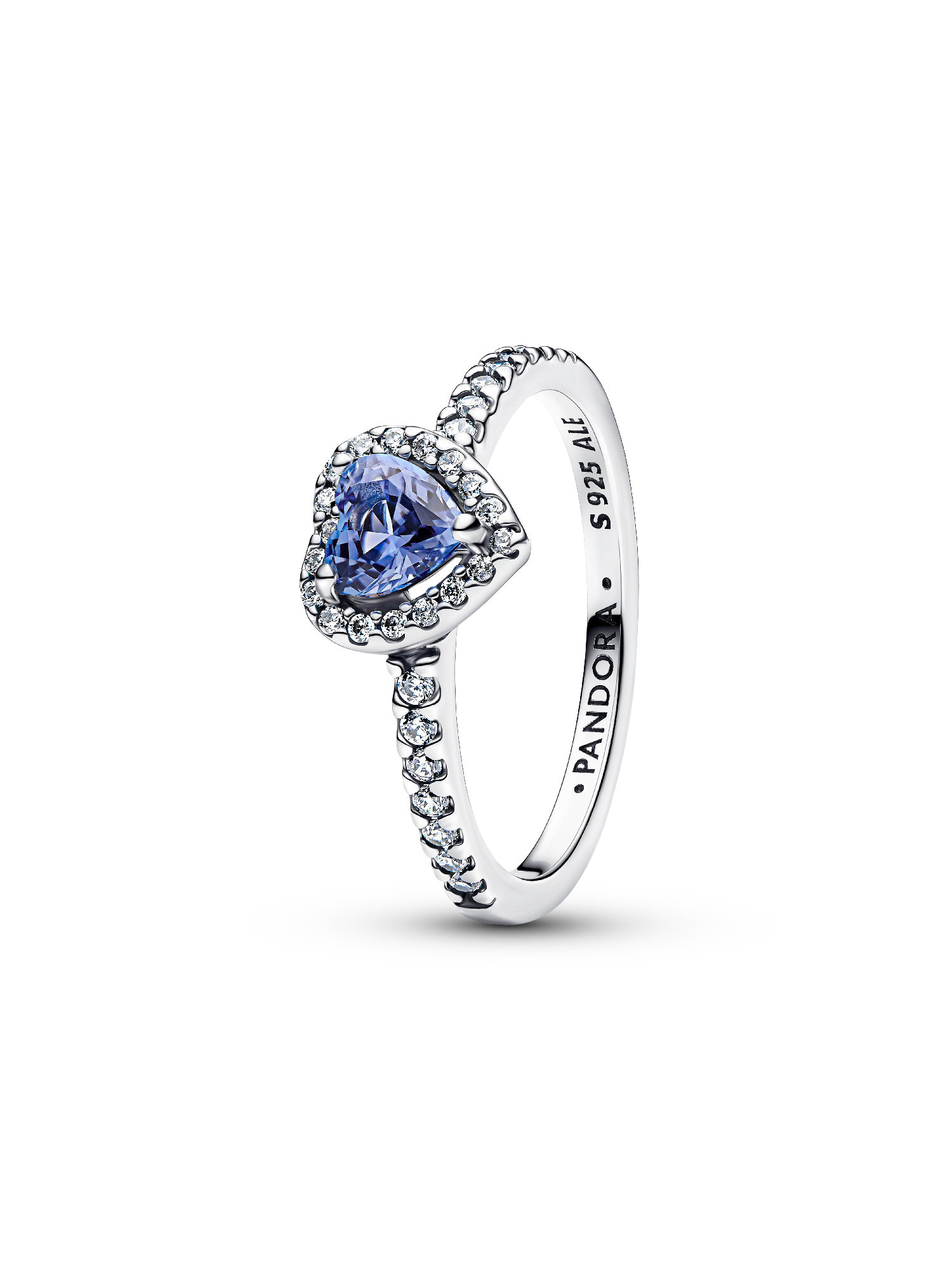 Anello Cuore in Rilievo Blu