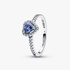 Anello Cuore in Rilievo Blu Anello Cuore in Rilievo Blu